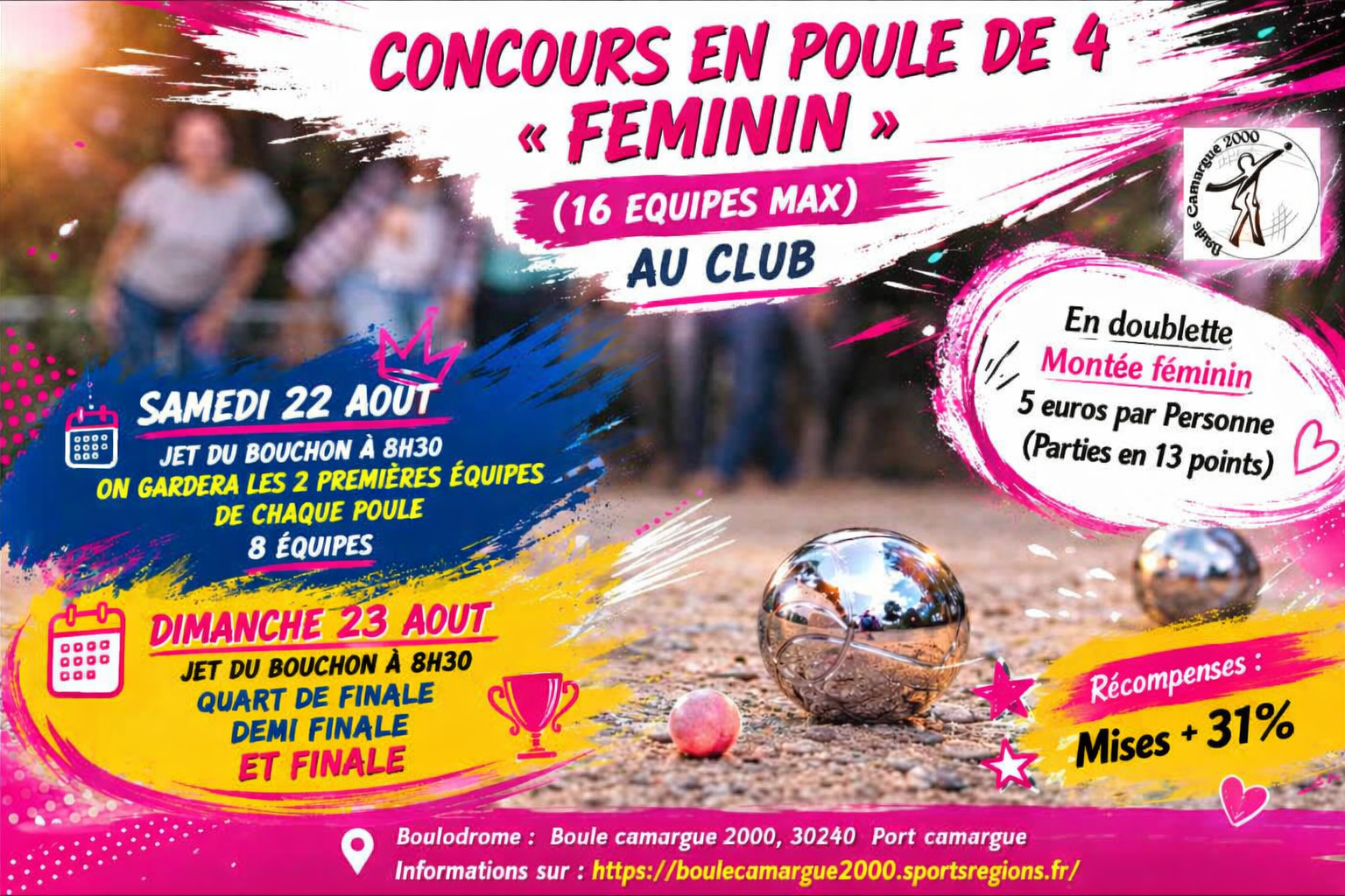 concours par Poules" Feminin" d'Aout