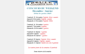 programme décembre / Janvier