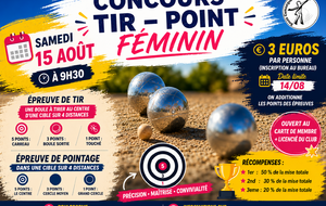 Coucours Tir-Point d' Aout ( seulement pour les femmes)