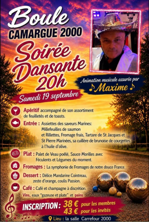 soirée dansante de septembre