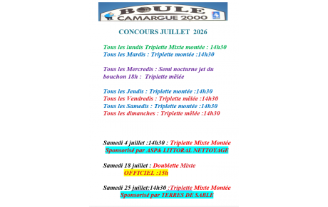 concours juillet